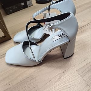 NWT Zara baby blue patent leather heels